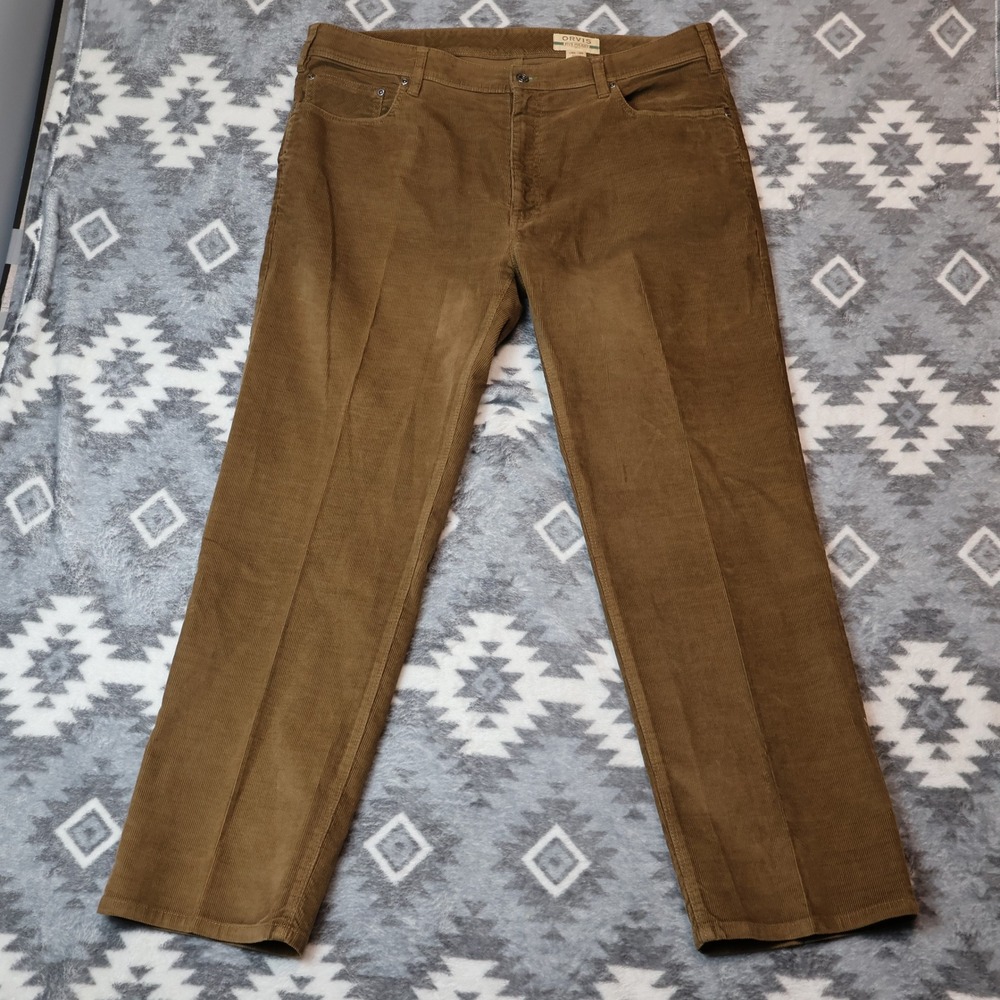 Orvis Five Pocket Corduroy Pants Mens 40x30 Brown Straight Leg